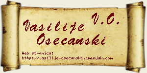 Vasilije Osećanski vizit kartica